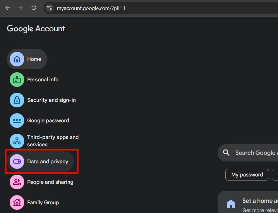 red-rectangle-highlights-data-&-privacy-on-google-my-activity